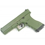 WE Модель пистолета  Glock 17, Gen. 4, металл, Ranger Green, с уширеной горловиной магазина